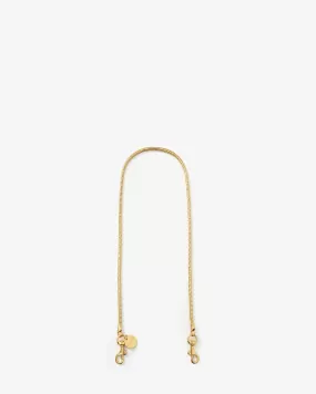 CLARE V. Snake Chain Shoulder Strap Vintage Gold