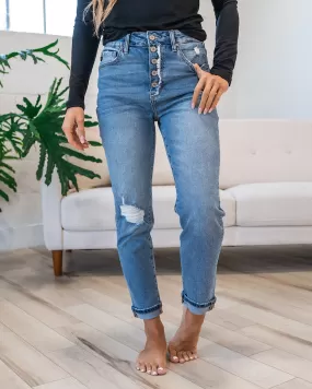 KanCan Morgan Button Up Mom Jeans