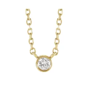 Midi Dainty Diamond Bezel Necklace