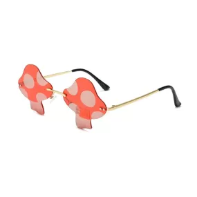 Multicolor Mushroom Shape Rimless Sunglasses