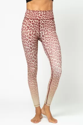 Rockell 7/8 Legging - Bordeaux Sand Leopard Ombre