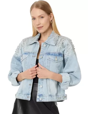 Studded Denim Trucker Jacket, Starstruck