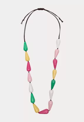 Teardrop Shape Multicolor Pendant Necklace