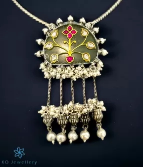 The Turab Silver Antique Kundan Necklace (2 tone)