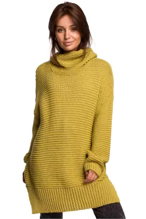 Turtleneck Long Sweater Mustard