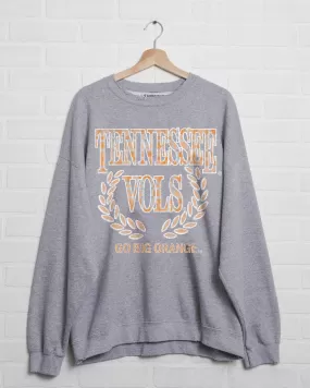 Vols Plaid Crest Gray Thrifted Sweatshirt