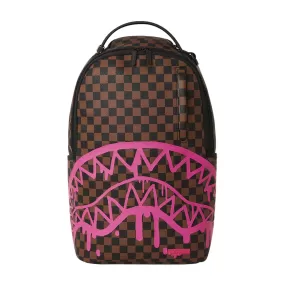 Zaino Sprayground Pink Drip Brown Check Marrone